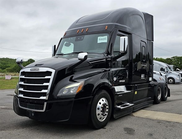 Black semi-truck